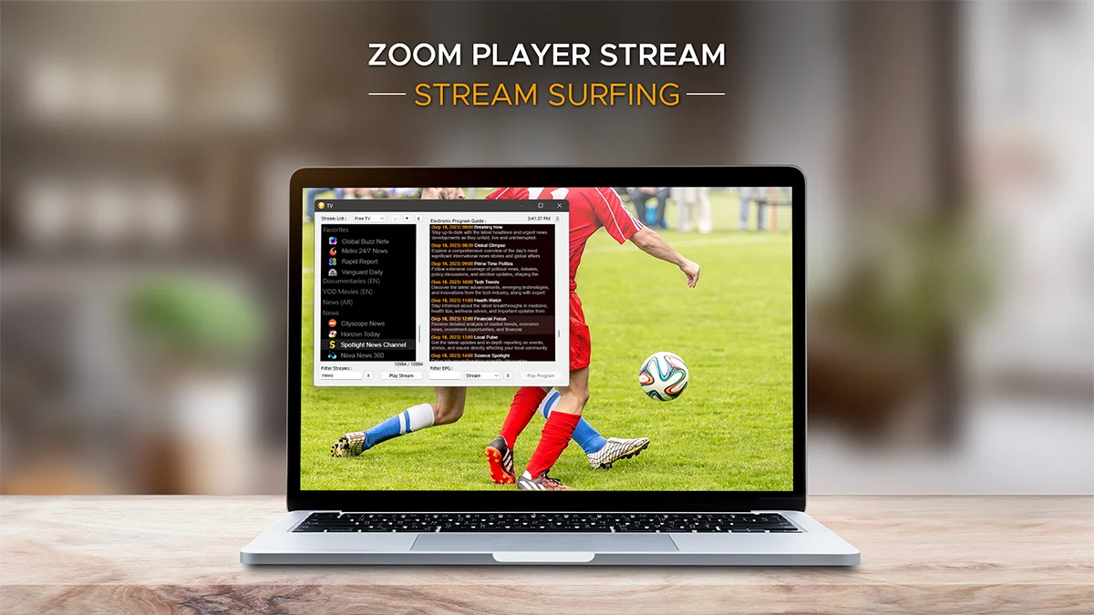 Zoom Player STREAM - Channel Surfing