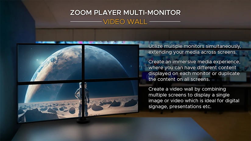 Zoom Player Multi-Monitor - Video Wall
